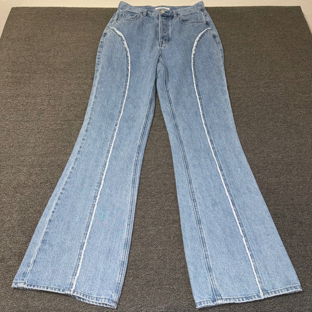 PacSun High Rise Bootcut Jeans Light Wash Button Fly Size 27 Streetwear Western